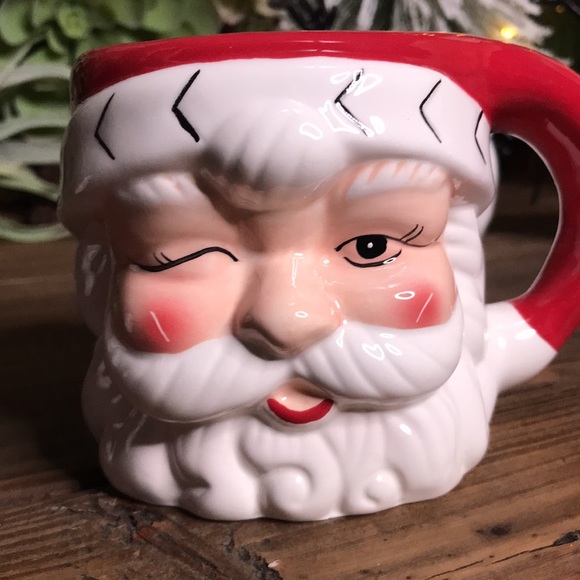Pottery Barn Hand Painted Vintage Style Santa Claus Holiday Mugs 16oz - Set of 4 - Picture 11 of 16